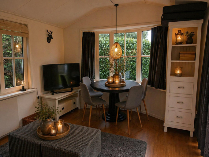 Dining, Vechtdal Chalet de Berk, Hardenberg