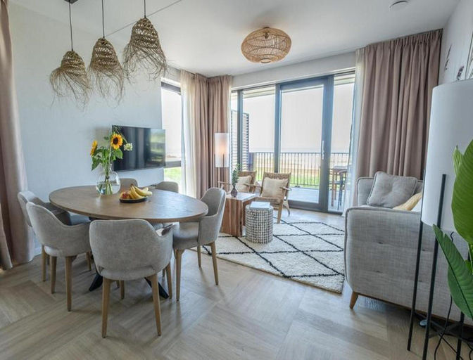 Dining, Beachfront Apartment for Four in Workum