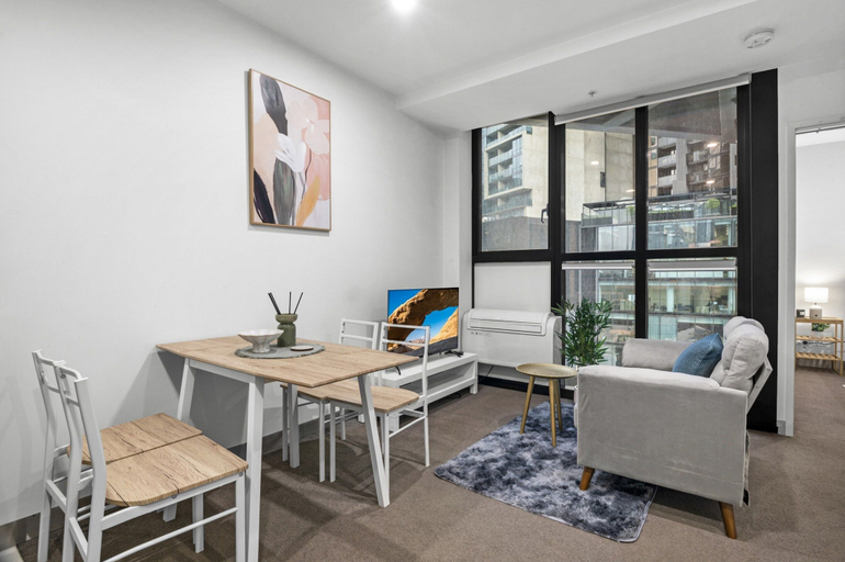 Living room 4, Elevated 1-bed Retreat Near Crown, Melbourne