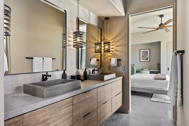 Bathroom 5, Peak by Fieldtrip - 8 BR Modern Oasis - 2 Pools, San Bernardino