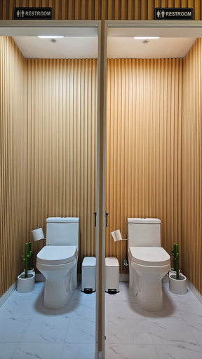Shared bathroom, Victory House, Los Angeles
