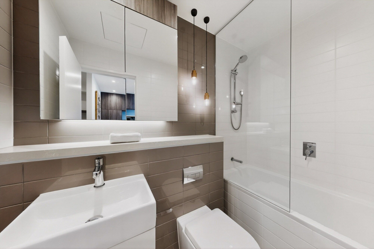 Bathroom 5, Skyline 2BR Apt Near Metro Ryde, Sydney