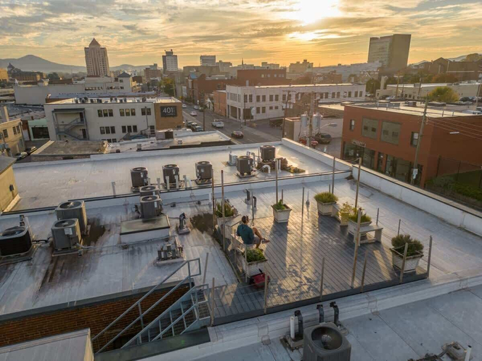 Interior 5, Chic Walkable apt With Rooftop Views, Roanoke City