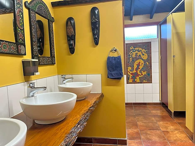Bathroom, Global Village Backpackers, Grey