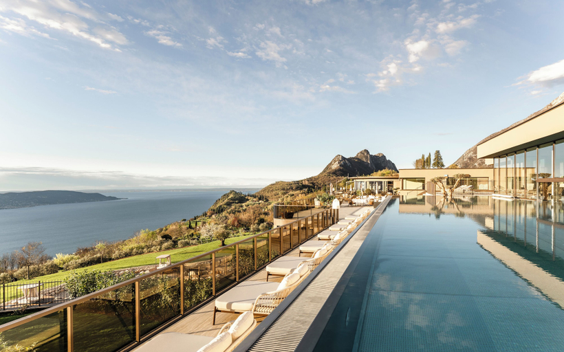 Rooftop pool 2, Stroblhof Lake Garda, Brescia