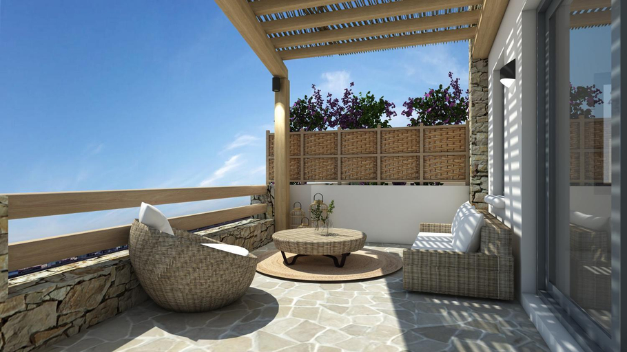 Balcony/terrace 3, Sofrano Luxury Apartments, North Aegean