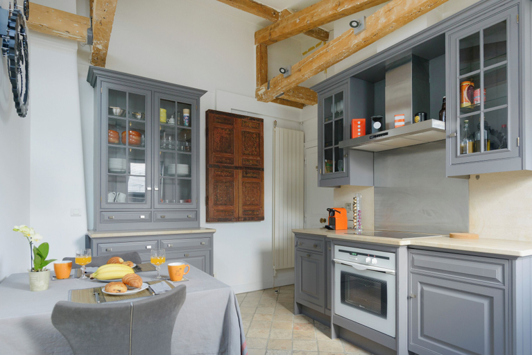 Private kitchen, Le Marais Elegant residence, Paris