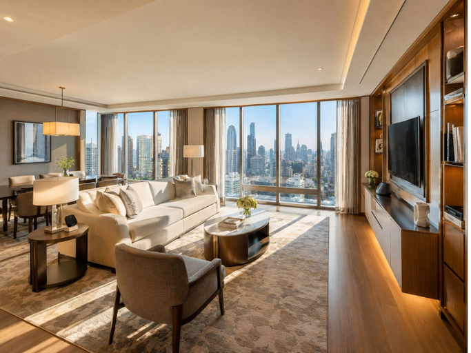 Living area, Carvelia Suites, Toronto