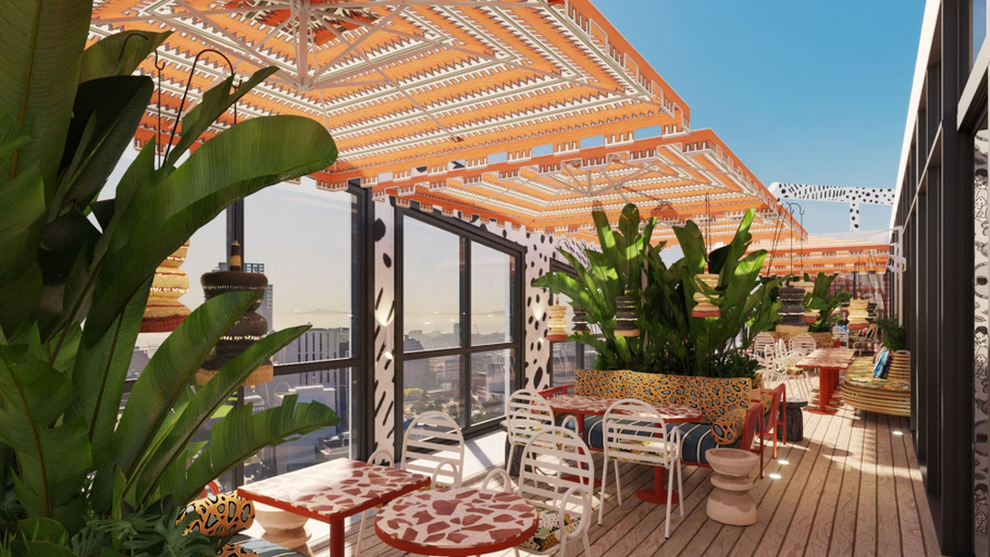 Outdoor dining, Mama Shelter Cape Town, City of Cape Town