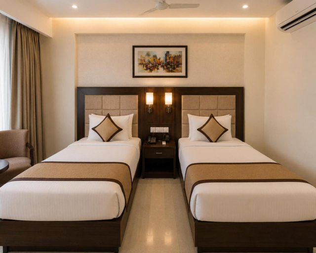 Bedroom 3, Airport Hotel Bright Buzz, Delhi