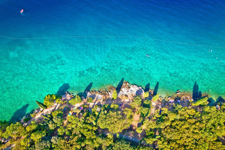 Aerial view, House Rose With Private Pool And Garden, Krk