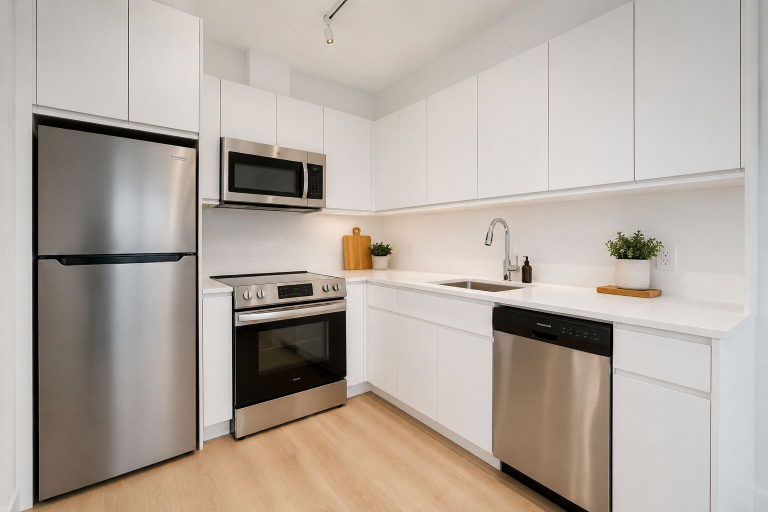 Private kitchen, Luxora Harbour Residences, Toronto