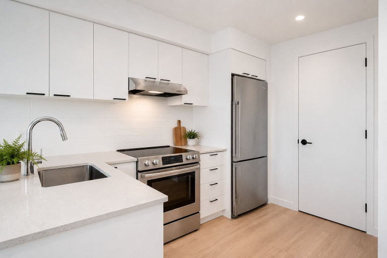 Private kitchen, The Eastcore Seaton Suites, Toronto