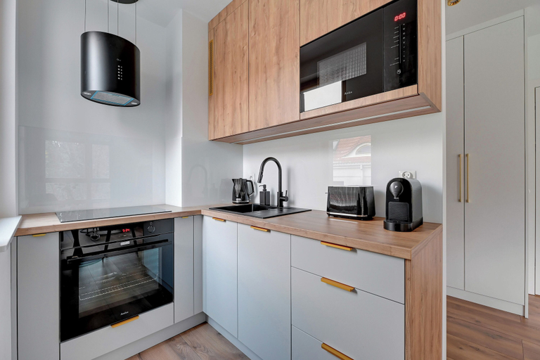 Private kitchenette, Młoda Polska Apartments with parking, Sopot