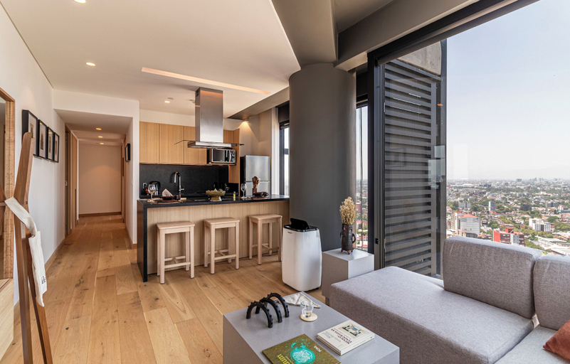 Living area 2, University Tower Kukun Apartments, Mexico City