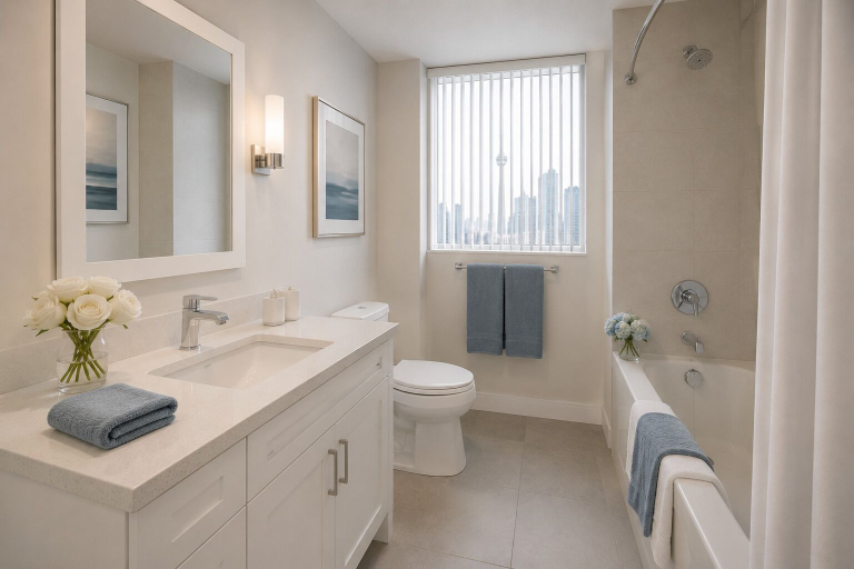 Bathroom, Asteron Urban Stay, Toronto