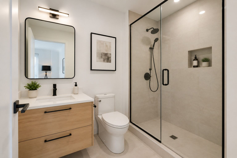Bathroom, Luxora Harbour Residences, Toronto