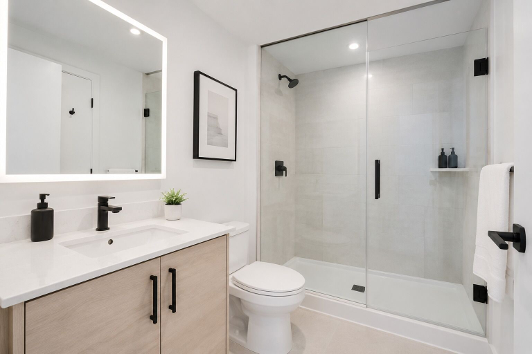Bathroom, W Lounge 1 bed 4 sleeps, New York