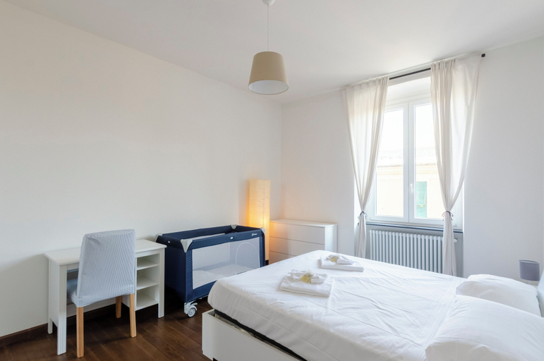 Bedroom 3, JOIVY Spacious Family Apt For 4, In Carignano, Genoa, Genova