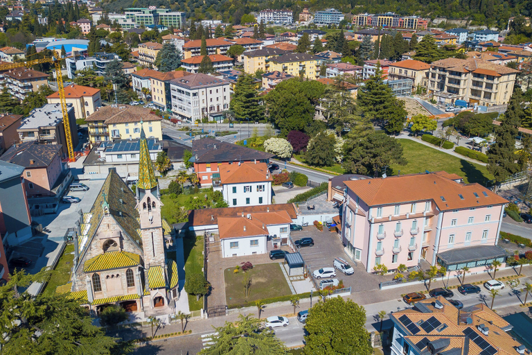 Aerial view 5, The Arco Round House With Terrace & Parking, Trento