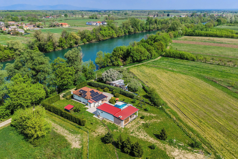 Aerial view 5, Secluded Pool House Kupa /w Sauna & Jacuzzi, Karlovac