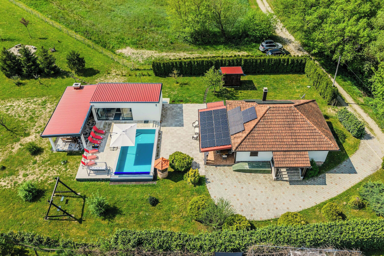 Aerial view 2, Secluded Pool House Kupa /w Sauna & Jacuzzi, Karlovac