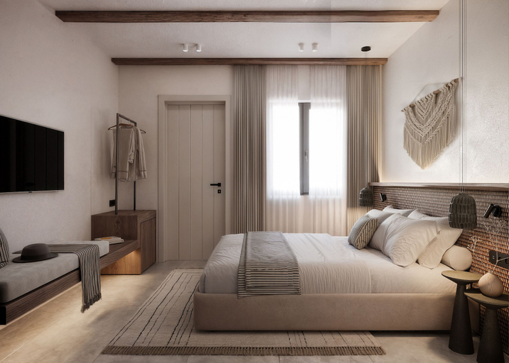 Bedroom 2, Breaq Santorini - Margarita Hotel, South Aegean