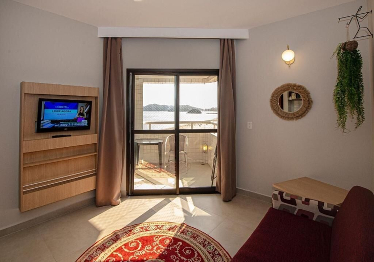 Living area 5, SHB - Apê Retrô - Beira-Mar, Santos