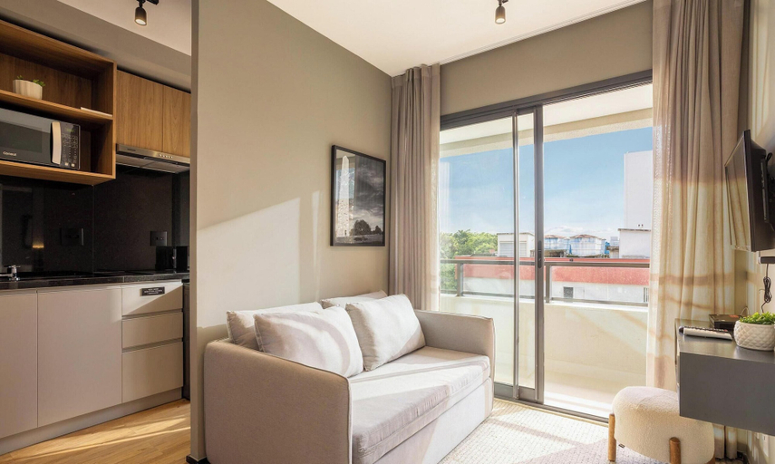 Living area, Condo. w/ Rooftop Pool, 270m fr/ the Metro, Jardins - Gabs, São Paulo