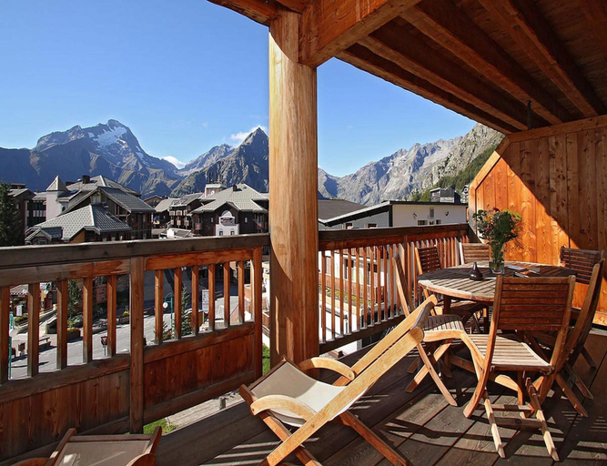 Balcony, Alpine apartment with beautiful views, Isère