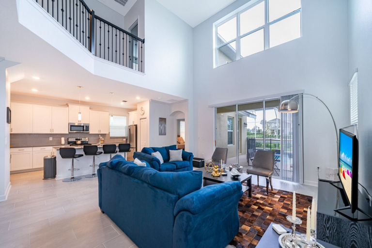 Living area 4, Champions Gate 5BR w Pool Sleeps 12, Osceola