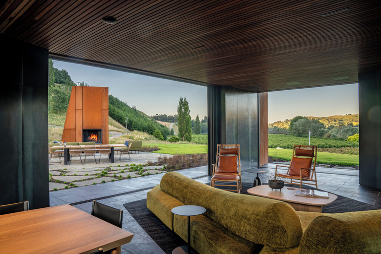 Living area 3, Craggy Range Luxury Vineyard Retreat, Hastings