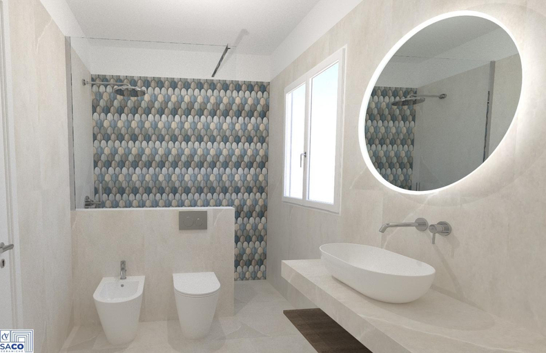 Bathroom 2, Il Moro Rooms, Syracuse