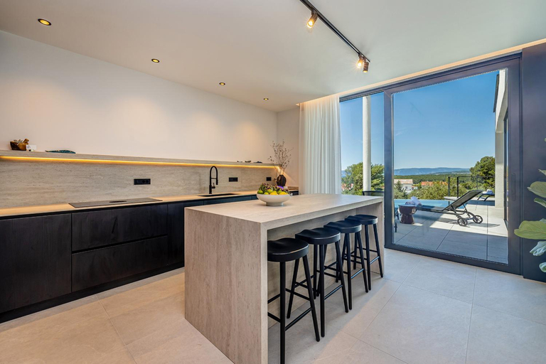 Kitchen 4, Luxury villa 45 with infinity pool, Punat