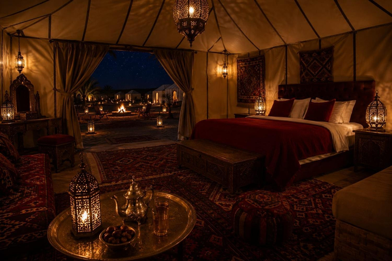 Bedroom, Erg Chebbi Sahara Camp, Errachidia