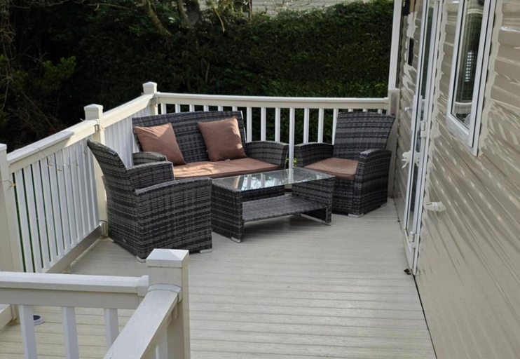 Terrace/patio, D&T Caravan Hire Southview Holiday Park Skegness, Lincolnshire