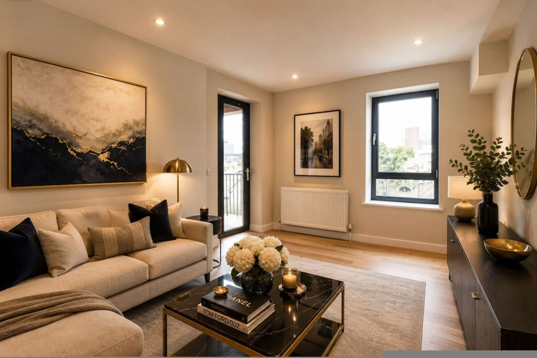 Room 3, Nine Elms Luxury Corporate Serviced Apartment, London