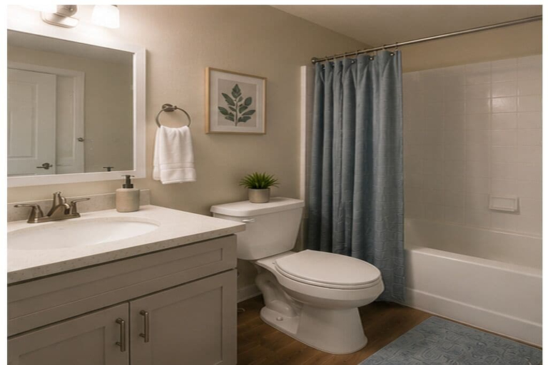 Bathroom, Caspia City Hotel, Toronto