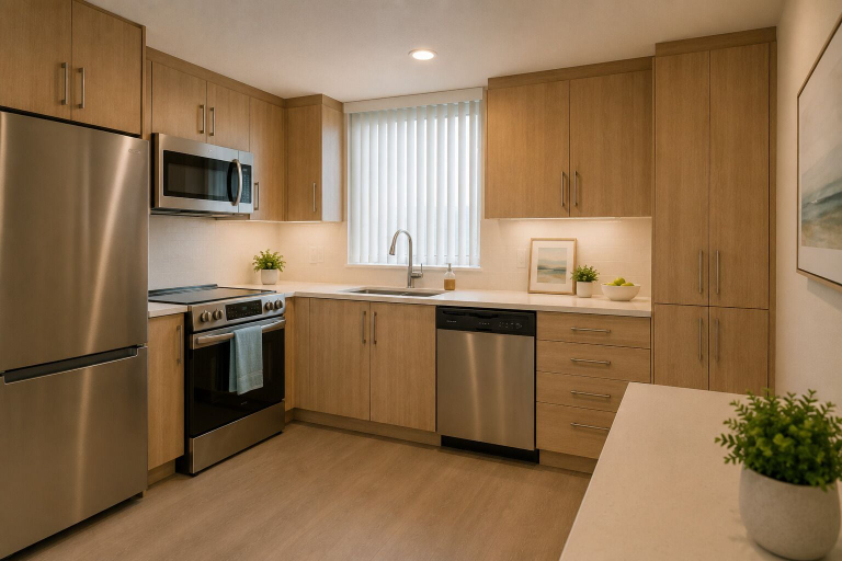 Private kitchen, Evermore Suites, Toronto