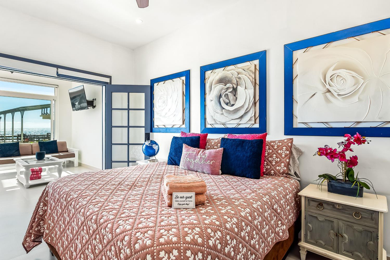 Bedroom 2, Cheerful Dog-Friendly Villa with Beach Views, Outdoor Pool, Private Patio, & AC, Tijuana