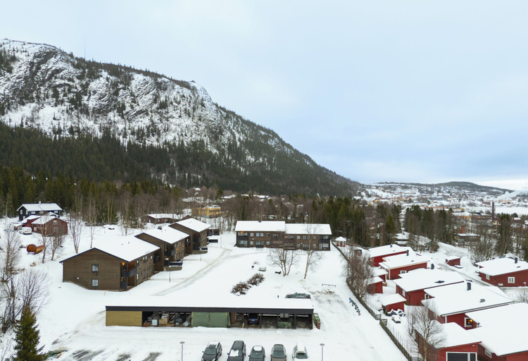 Aerial view 5, Nyhem - Funäsdalens by, Härjedalen