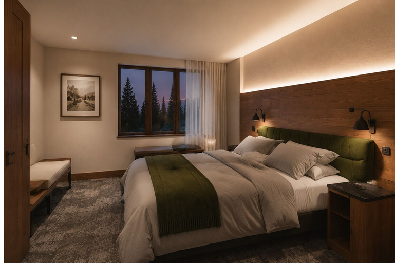 Bedroom 4, The Lodge at Bow Lake, Division No. 15