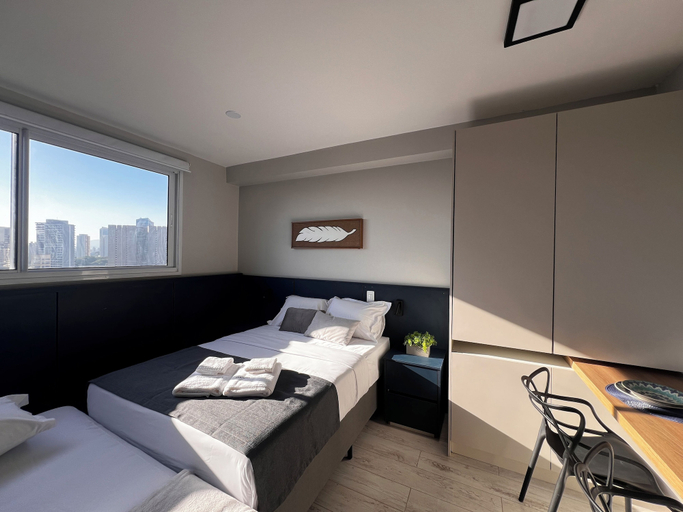 Room 3, Moderno com Ar condicionado e Academia, São Paulo