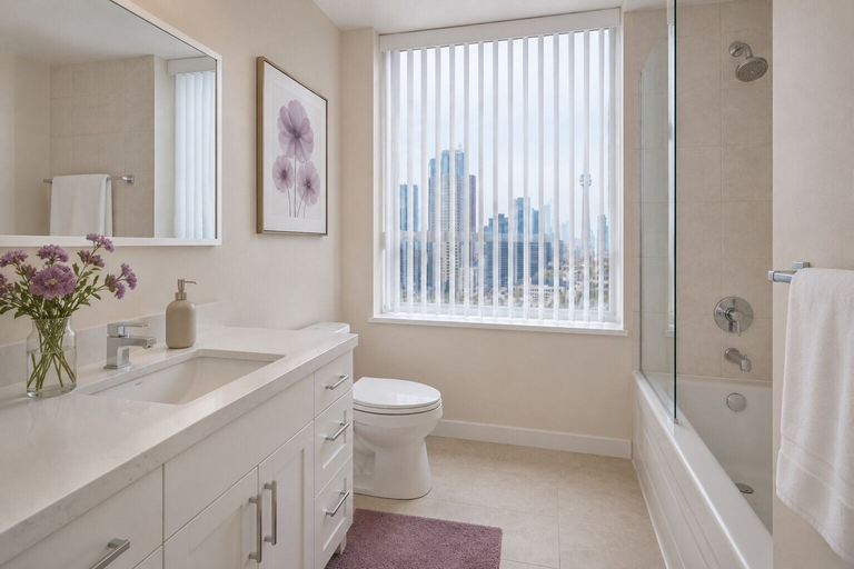 Bathroom, The Wynora Suites, Toronto