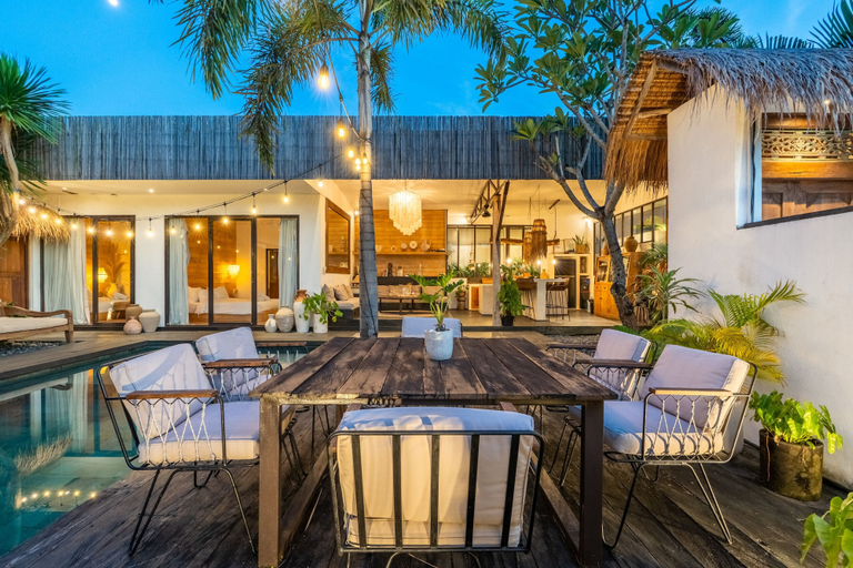 Exterior & Views, Fabulous 3BR Boho-chic Style, Umalas With Staff, Badung