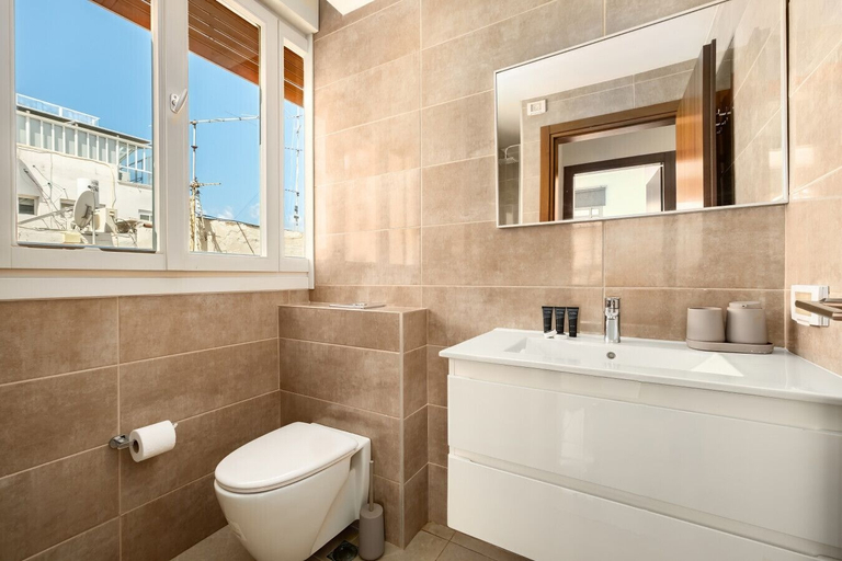 Bathroom 3, MAMAD - Shenkin Eclectic Blue Apt by Sea N' Rent
