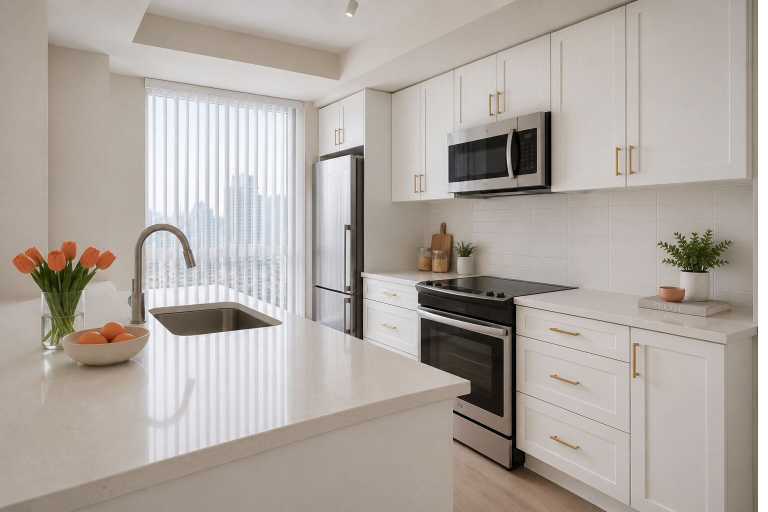 Private kitchen, CityView John Crest Suites, Toronto