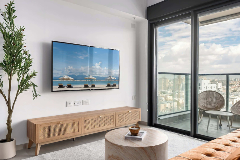 Living area 2, Premium 2BR- Beach Steps Balcony Mamad