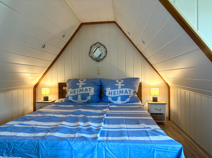 Bedroom, Achterhus Usedom Baltic Sea idyll in the house on the water, Vorpommern-Greifswald
