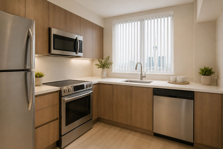 Private kitchen, The Aeris Suites, Toronto